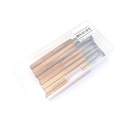 Перу Глиняный инструмент из нержавеющей стали, ножи для резьбы по дереву, с деревянной ручкой, инструменты для гончарного дела своими руками, Перу, 14~15 см, 8 шт / комплект