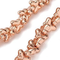 Светло-Золотое Покрытие Стеклянные бусины с гальваническим покрытием , бабочка, свет позолоченные, 10x14.5x5.5 мм, отверстие : 1 мм, около 54 шт / нитка, 14.96'' (38 см)