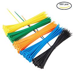 Mixed Color Plastic Cable Ties, Tie Wraps, Zip Ties, Mixed Color, 20cm