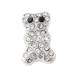 Platinum Alloy Bear Watch Band Studs, Metal Nails for Watch Loops Accesssories, Platinum, 1.2x0.8cm