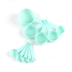 Голубой ПП пластиковые мерные ложки, инструмент для выпечки, голубой, 50~120 мм, 10 шт / комплект