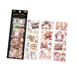 Бледно-Розовый 3листы пластиковая наклейка для домашних животных, для скрапбукинга, дневник путешествий, розовый жемчуг, упаковка: 215x70мм, 3 листов / комплект