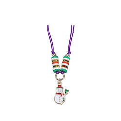 Necklace 5 Colorful Christmas Tree & Santa Claus Bracelet and Necklace Set for Kids