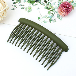 Military green Clip de peigne à cheveux rond minimaliste à dents pour filles - épingle à cheveux antidérapante