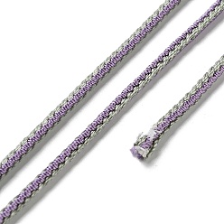 Medium Purple 14M Duotone Polyester Braided Cord, Round, Medium Purple, 2.5mm, about 15.31 Yards(14m)/Roll