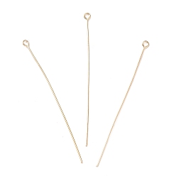 Golden Iron Eye Pins, for Jewelry Making, Golden, 18 Gauge, 71.5~72.5x3.5x1mm, Hole: 2mm, about 1785pcs/500g