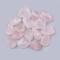 Rose Quartz Natural Madagascar Rose Quartz Beads, Tumbled Stone, Healing Stones for 7 Chakras Balancing, Crystal Therapy, Meditation, Reiki, No Hole/Undrilled, Nuggets, 30~47x19~30x12~23mm