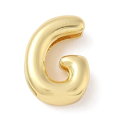 Letter G Медные подвески-слайдеры, стойки покрытие, без свинца и без кадмия, долговечный, реальный 18 k позолоченный, Буква G, 14x10x4.5 мм, отверстие : 10.5x2 мм
