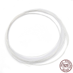 Silver 925 Sterling Silver Full Hard Wires, Round, Silver, 28 Gauge, 0.3mm