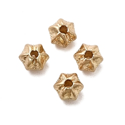 Матовый Золотой Цвет Сплавочные бусины, без кадмия, без никеля и без свинца, долговечный, матовый золотой цвет, 8.5x7.5x6 мм, отверстие : 2 мм