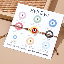 Красный Модные американские регулируемые браслеты из полиэстера от сглаза, красные