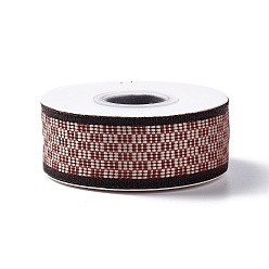 FireBrick 10 Yards Flat Nylon Braided Ribbon, for DIY Jewelry Making, FireBrick, 1 inch(25mm)