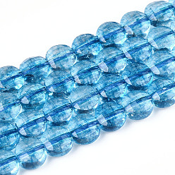 Кианит Синтетический кианит / цианит / бусины из дистена, окрашенные, граненые, плоско-круглые, 6x4 мм, отверстие : 0.8 мм, около 66 шт / нитка, 15.1 дюйм