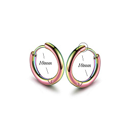 Colorful-10mm Stainless Steel Earrings - Ear Hoop, Pendant, Ear Clip, Ear Decoration.