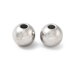 Нержавеющая Сталь Цвет Устойчивы к потускнению 303 бусины из нержавеющей стали, круглые, цвет нержавеющей стали, 10x9 мм, отверстие : 3 мм