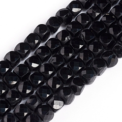 Spinel Natural Black Spinel Beads Strands, Faceted, Cube, 4~5x4~5x4~5mm, Hole: 0.7mm, about 72~76pcs/strand, 15.55 inch(39.5cm)