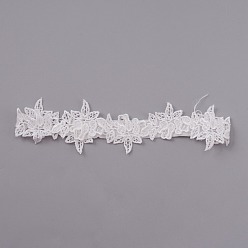 White Lace Trim Ribbon, for Curtain Decoration, Socks Decoration, Costume Accessories, White, 1-3/8 inch(35mm), 2pcs/pair