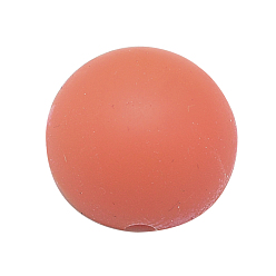 Coral Food Grade Eco-Friendly Silicone Beads, Chewing Beads For Teethers, DIY Nursing Necklaces Making, Rondelle, Coral, 12x6~7mm, Hole: 2mm