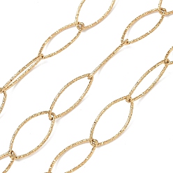 Золотой 304 цепи овальные из нержавеющей стали, пайки, с катушкой, ионное покрытие (ip), золотые, 20x9.5x1 мм