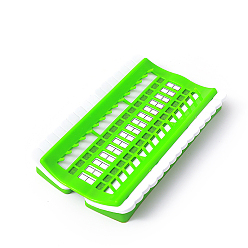 Lime Plastic Embroidery Floss Organizer, Foam Card Cross Stitch Embroidery Tool for Embroidery Needlework Thread Holder, Lime, 30 Positions, 110x175x2.5mm