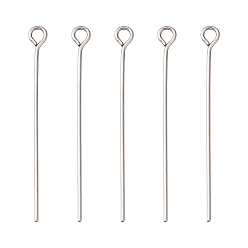 Нержавеющая Сталь Цвет Устойчив к потускнению 304 штифт с ушком из нержавеющей стали, цвет нержавеющей стали, 35x0.7 мм, отверстие : 2 мм