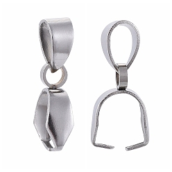 Нержавеющая Сталь Цвет Устойчивы к потускнению 304 нержавеющая сталь для ледорубов, цвет нержавеющей стали, щепотка залог: 12x9x4 мм, отверстие : 3 мм, штифты : 0.4x0.8 мм