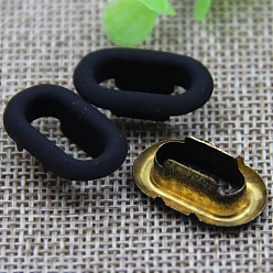 Черный Латунные втулки, овальные, сменный пакет для ремонта сумки, чёрные, Внутренний диаметр: 0.4x1 cm