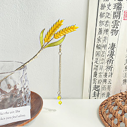 Ear of wheat 18CM Exquisite Tassel Hairpin for Women's Elegant Updo Hairstyle with Chinese Style Twist and Shake Design