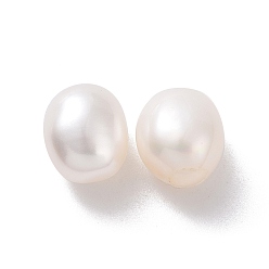 Antique White Natural Cultured Freshwater Pearl Beads, No Hole, Antique White, 7.5~9x7~7.5x6mm