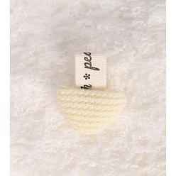Jaune Clair Cabochons en coton, triangle, pour les accessoires de cheveux bricolage, jaune clair, 25x20mm
