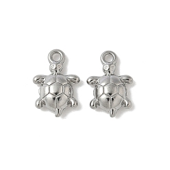 Turtle 304 прелести нержавеющей стали, анти-тускнение, цвет нержавеющей стали, черепаха, 12.5x8.5x3 мм, отверстие : 1.2 мм