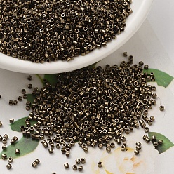 (DB0022) Металлический Темно-бронзовый Бусины miyuki delica, цилиндр, японский бисер, 11/0, (дБ 0022) металлик темная бронза, 1.3x1.6 мм, отверстие : 0.8 мм, Около 2000 шт / 10 г