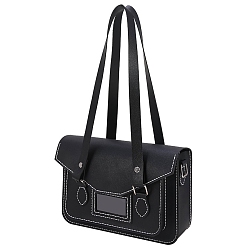 Black DIY Imitation Leather Handbag Making Kits, Handmade Shoulder Bags Kit for Beginners, Black, 37x27.5x8cm