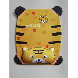 Tiger Silicone Mouse Pad, with Wrist Support, Customization Mouse Pad, Tiger Pattern, 215x175x20mm