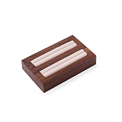 Bisque Velvet & Wood Jewelry Boxes, Earrings Display, Bisque, 9x5.5x1.7cm