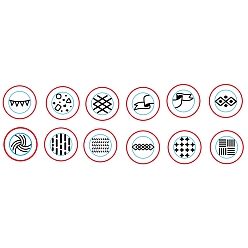 Platinum Iron Metal Stamps, for Imprinting Metal, Plastic, Wood, Leather, Sign Pattern, Platinum, 65.5x10mm, Pattern: 6mm, 12pcs/box