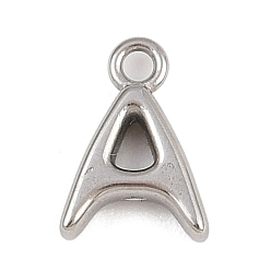 Letter A Латунь прелести, стойки покрытие, долговечный, без кадмия и без свинца, платина, буква a, 9x6.5x2 мм, отверстие : 1.2 мм