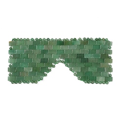 Зеленый Авантюрин Тканая маска для глаз из натурального зеленого авантюрина, для снятия мешков под глазами и темных кругов, инструменты для медитации йоги, 210~220x90~100x5~7 мм