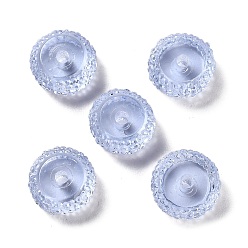 Lavender Transparent Resin Beads, Textured Rondelle, Lavender, 12x7mm, Hole: 2.5mm