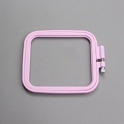 PeachPuff Rectangle Embroidery Hoops, Plastic Cross Stitch Hoop, for Embroidery and Cross Stitch, PeachPuff, 110x95mm