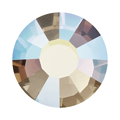 10210 200 Lt. Smoked Topaz AB Камни preciosa® crystal hotfix с плоской основой, чешский хрусталь, круглый(438 11 612 шатон роза вива 12 ®), 10210 200 lt. дымчатый топаз ab, ss 16 (3.8~4 мм)