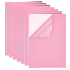 Pink Sponge EVA Sheet Foam Paper Sets, With Adhesive Back, Antiskid, Rectangle, Pink, 30x21x0.1cm