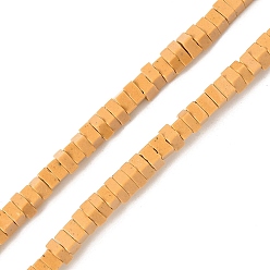 Сэнди Коричневый Нити бусин из искусственного камня лавы ручной работы, квадратный, яркие глазированный фарфор, песчаный коричневый, 2.5x2.5x1.5 мм, отверстие : 0.8 мм, около 243~250 шт / нитка, 14.96~15.04'' (38~38.2 см)