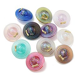 (52) Непрозрачная лаванда Акрил с подвеской из сплава, шляпа, разноцветные, 31x16 мм, отверстие : 3.5 мм