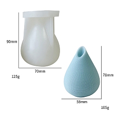 White Teardrop Food Grade DIY Silicone Candle Molds, For Candle Making, White, 7x9cm