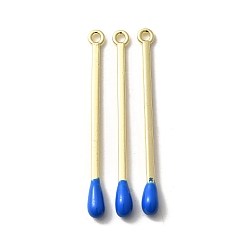 Королевский синий Подвески из сплава , с эмалью, без свинца, без кадмии и без никеля, стойки покрытие, чары из спичек, золотые, королевский синий, 49x4 мм, отверстие : 2 мм