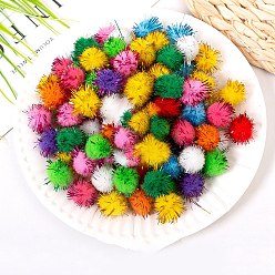 (52) Непрозрачная лаванда Кукла ручной работы, шарики из полиэстера с помпонами, с металлического корда, разноцветные, 1.5 см