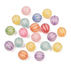 (52) Непрозрачная лаванда Матовые прозрачные акриловые бусины в форме тыквы, окрашенные, разноцветные, 19~20 мм, отверстие : 3 мм, о 20 шт / комплект