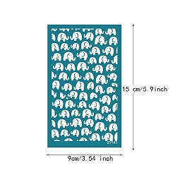 Elephant Polyester Silk Screen Printing Stencil, Reusable Polymer Clay Silkscreen Tool, for DIY Polymer Clay Earrings Making, Elephant, 15x9cm