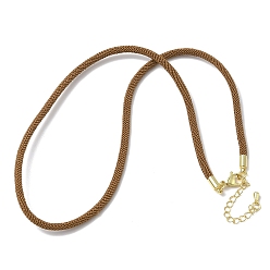 Седло Коричневый 3 изготовление ожерелий из нейлонового шнура миланского плетения толщиной ☐ мм, с латунными выводами и 304 застежками из лобстера из нержавеющей стали, золотые, стойки покрытие, долговечный, седло коричневый, 17.83 дюйм (45.3 см)